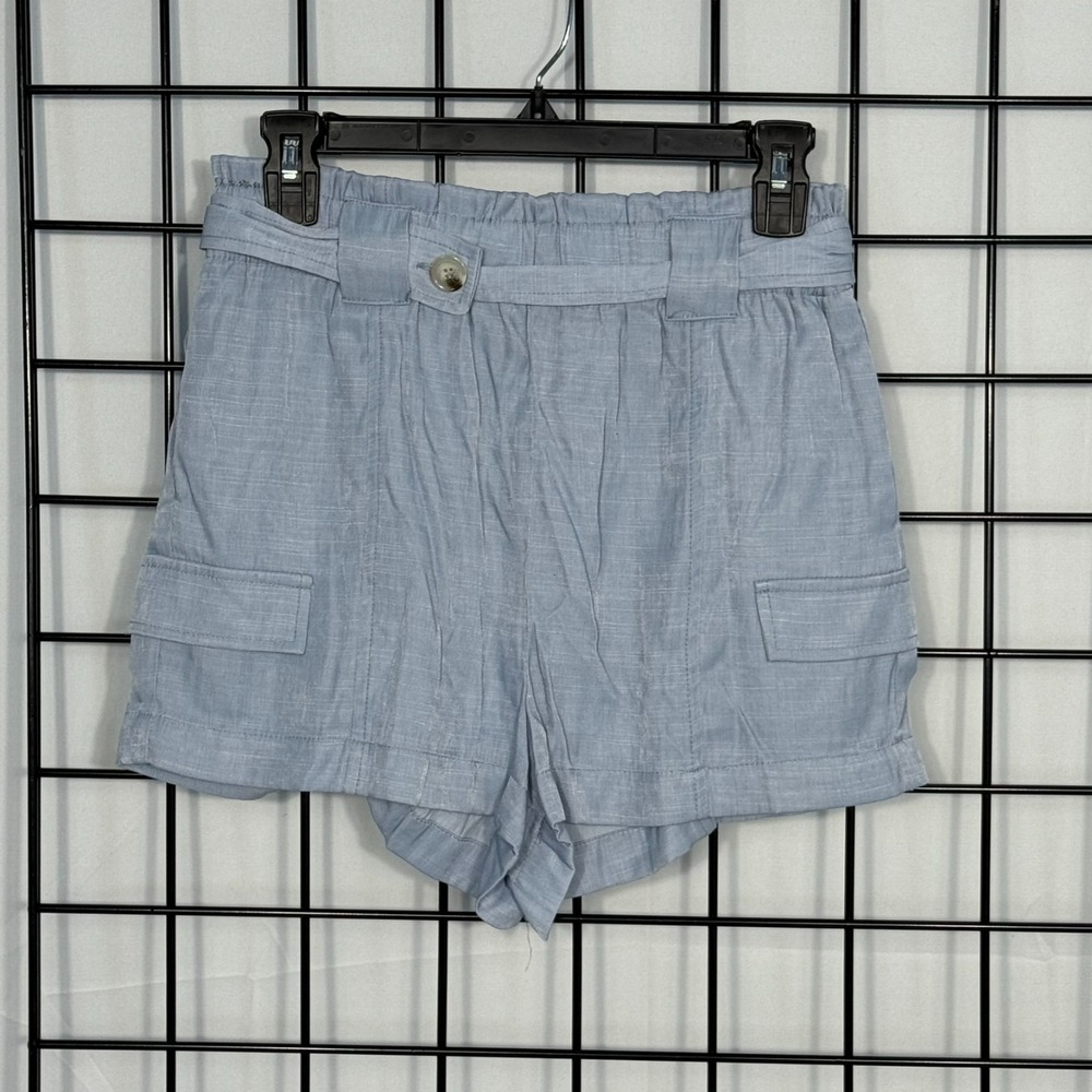 Hudson Gray Shorts‎ Womens Medium Blue Cinched Cargo Pockets Casual Baggy